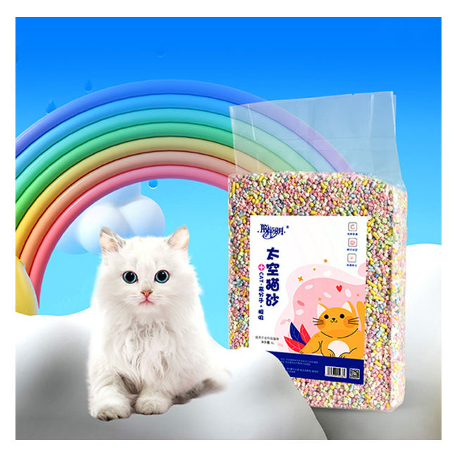 2023 New Coming Innovative Rainbows Tofu Space Cat Litter Sand
